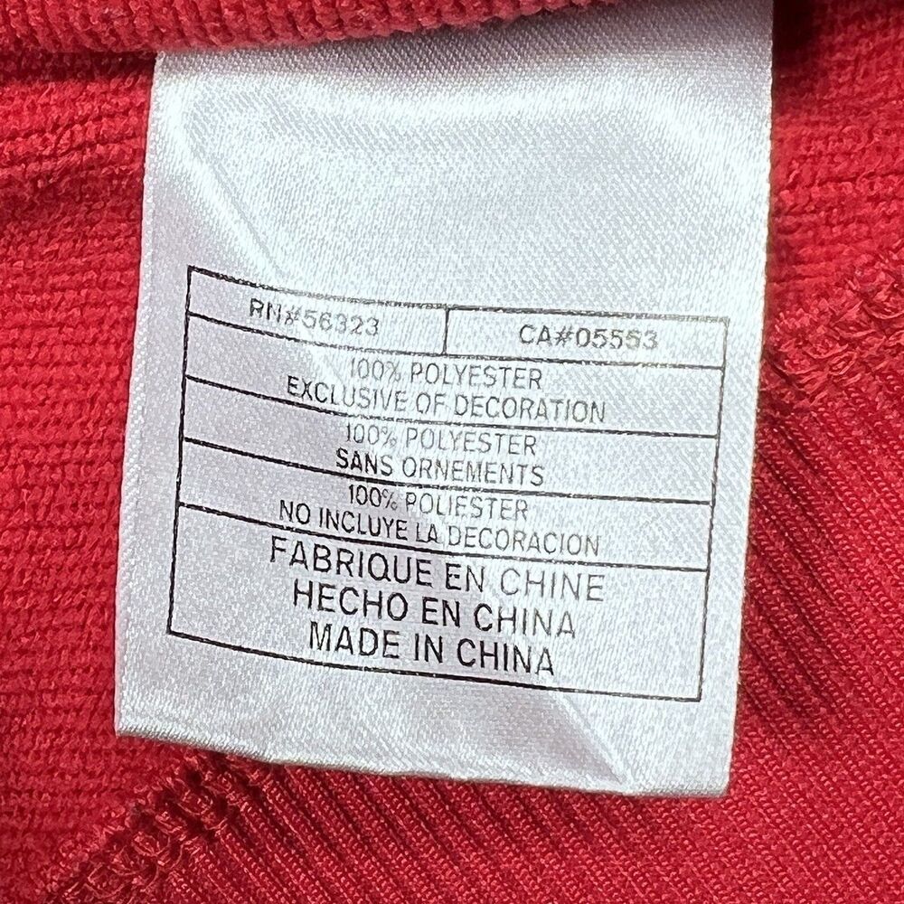 Vintage Nike Team Sweatshirt Men’s Medium Red Ohio State Buckeye Full Zip Swoosh - Picture 14 of 16